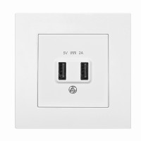 Розетка Panasonic Arkedia Slim USB 5В-2А, біла