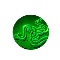 Килимок 200*200 мм тканинний RAZER 5 з боковою прошивкою (круглий), товщина 2 мм, колір Green, Пакет