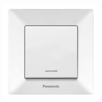 Вимикач Panasonic Arkedia Slim одноклавішний з підсвіткою, білий