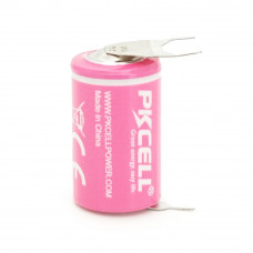 Батарейка Lithium Manganese PKCELL CR14250 650mAh 3.0V, 1/2AA. Li/MnO2, 27*14,5мм, контакт 0,7мм(10,15мм),