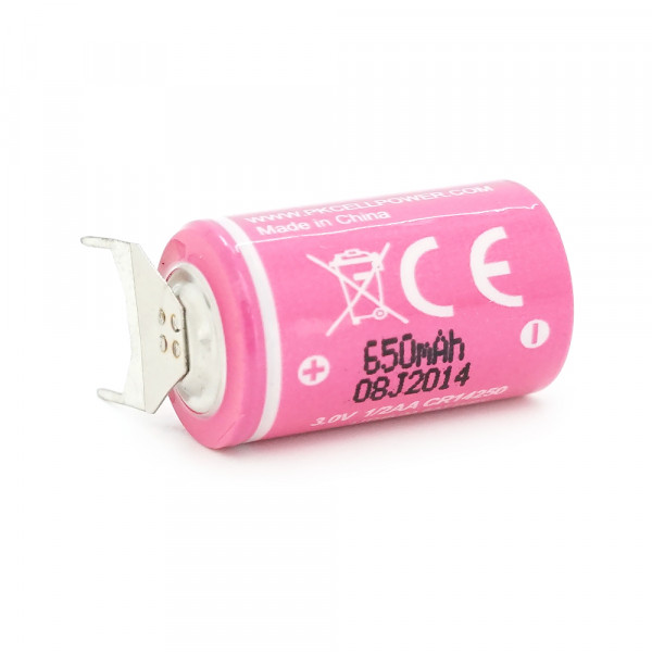 Батарейка Lithium Manganese PKCELL CR14250 650mAh 3.0V, 1/2AA. Li/MnO2, 27*14,5мм, контакт 0,7мм(10,15мм),