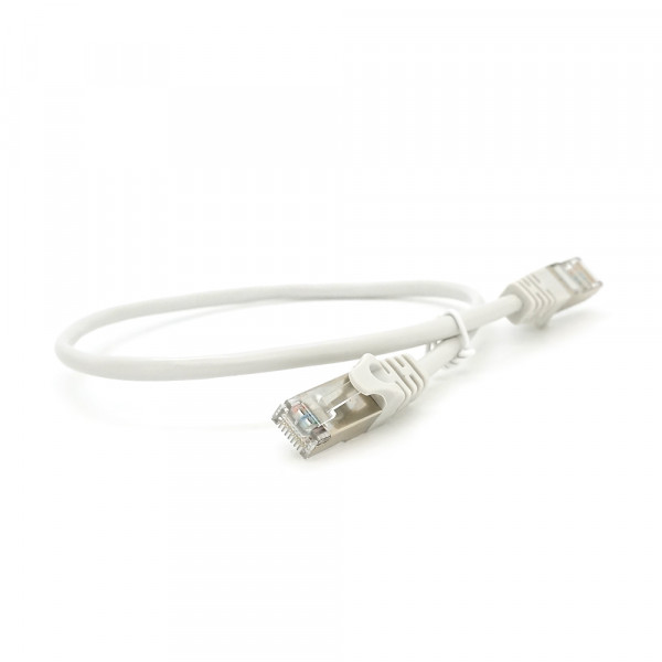 Патч-корд литий MERLION, FTP, RJ45, Cat.5e, 0.5m, сірий, CCA, Q200