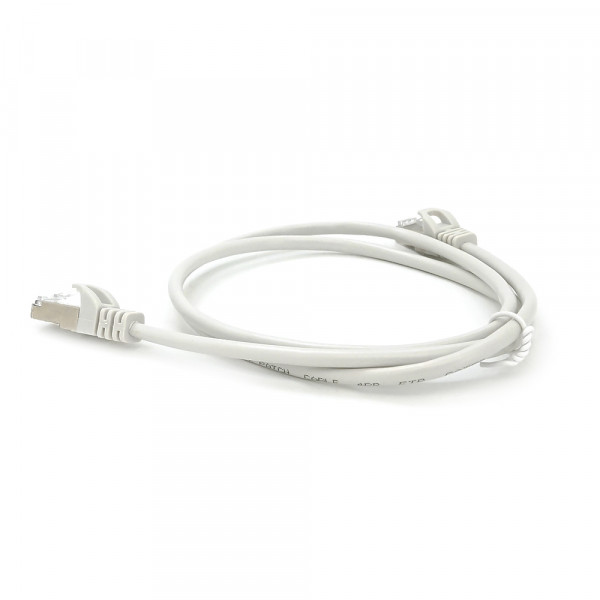 Патч-корд литий MERLION, FTP, RJ45, Cat.5e, 1m, сірий, CCA, Q200