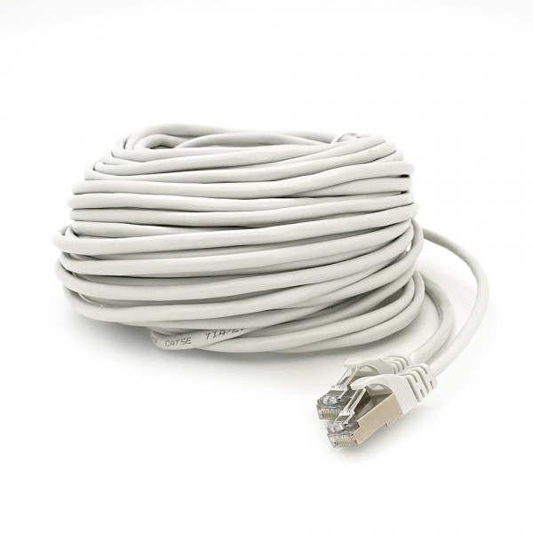 Патч-корд литий MERLION, FTP, RJ45, Cat.5e, 20m, сірий, CCA, Q200