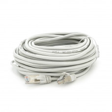 Патч-корд литий MERLION, FTP, RJ45, Cat.5e, 15m, сірий, CU, Q200