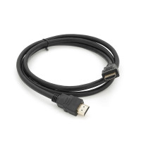 Кабель Merlion HDMI-HDMI HIGH SPEED 1.2m, v1.4, OD-7.5mm, круглий Black, коннектор Black, (Пакет) Q250