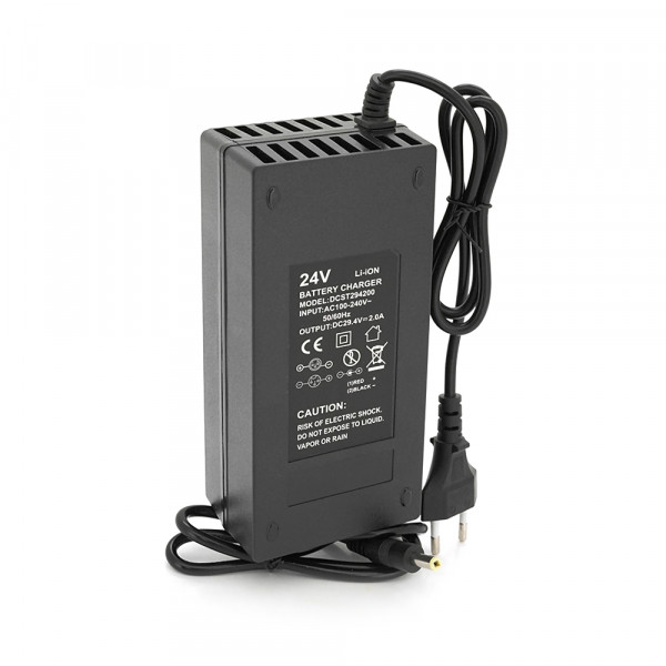Зарядний пристрій Jinyi для акумуляторів Li-ion 24V(29,4V),7S,2A,штекер 5.5/2.5,з індикацією,BOX