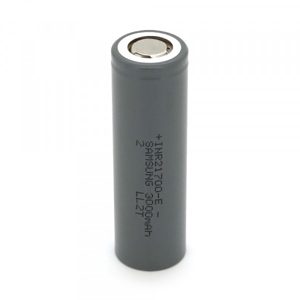 Акумулятор 21700 Li-Ion Samsung (For Tesla) INR21700E, 3000mAh-5C, 4.2/3.7/2.5V, Gray, 2 шт. в упаковці, ціна за 1 шт