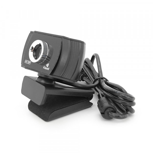 Вебкамера із мікрофоном Kisonli HD-723, 720P 30fps, пласт. корпус, Black, BOX