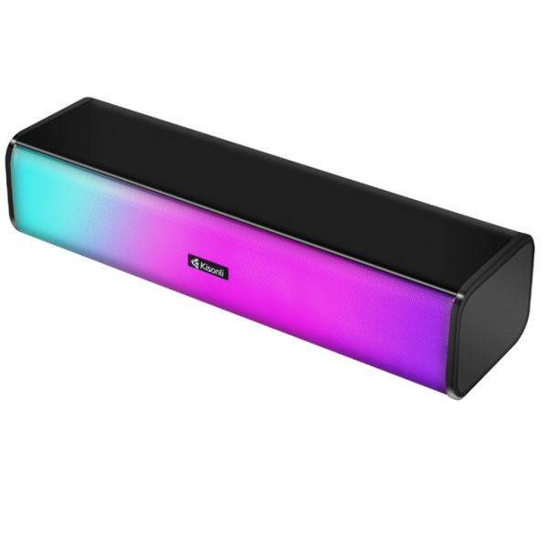 Колонки 2.0 Kisonli i-630BT, для ПК і ноутбука, USB + 3.5mm, 2x3W, 20Hz- 20KHz, Black, BOX, Q40