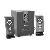 Колонки 2.1 Kisonli TM-9200A, для ПК та ноутбука, живлення 220V + jack 3.5mm, 5W+2x3W, 20Hz-20KHz, з сабвуфером, bluetooth, Black, BOX,