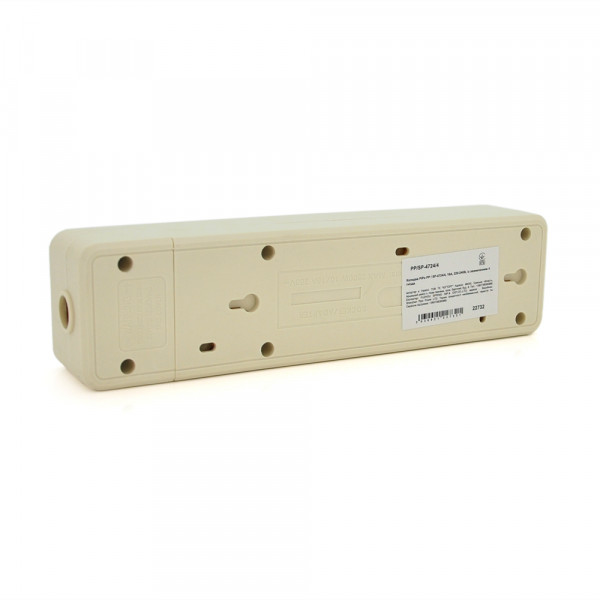 Колодка PiPo PP / SP-4724/4, 16А, 220-240В, із заземленням 4 гнізда, Q20/40
