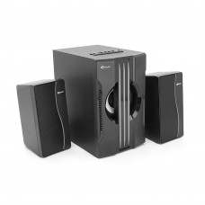 Колонки 2.1 Kisonli TM-9100A, для ПК та ноутбука, живлення 220V + jack 3.5mm, 5W+2x3W, 20Hz-20KHz, з сабвуфером, bluetooth, Black, BOX,