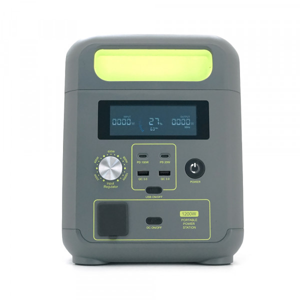 Портативна зарядна станція FOSSiBOT F1200, 1200W/1024Wh LiFePO₄, MPPT 200W max, CarPort-12V-10A, 2xAC230V, 2xUSB-A-18W, 2xUSB-C-100W, Wi-Fi, 2 мм, 11,5 кг