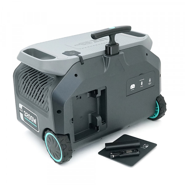 Портативна зарядна станція Singo3000, 3200W/2048Wh LiFePO₄, MPPT 1000W max, 2xDC5521-12V-8A, CarPort-12V-10A, 4xAC230V, 4xUSB-A-15W, 4xUSB 1.5 h, 4xUSB-C-100W, Wi-Fi, Bluetooth, charge 1.5 h, 445*298*371 мм,24.4 кг