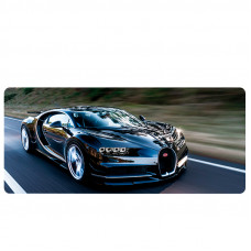 Килимок 300*800 тканинний Bugatti Chiron з боковою прошивкою, товщина 3 мм, Black, Пакет