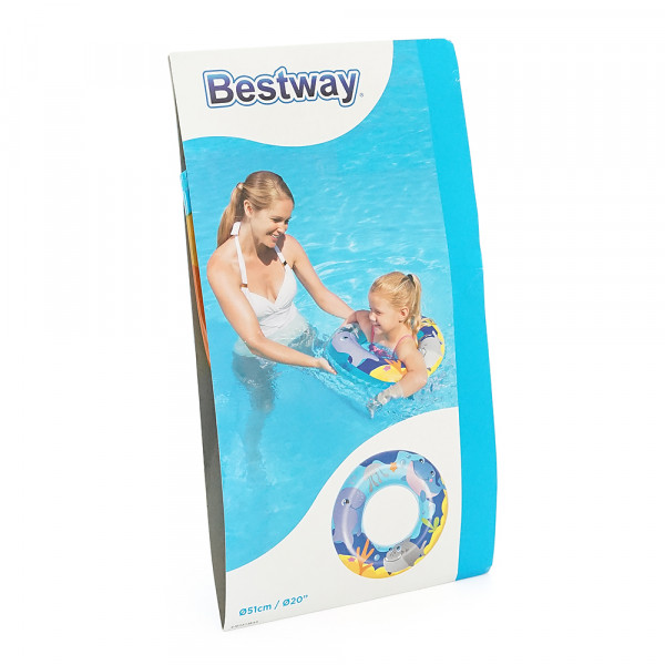 Коло надувне пляжне для плавання "Aqua Pals". діаметр 51 см. Mix color. Bag