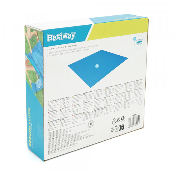 Килимок-підкладка для басейнів. 396х396см. 70 г/м2. 1,2 кг. Blue. Box