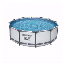 Каркасний басейн "Steel Pro Max". 305х76см. Об'єм 4678 літрів. Зливний клапан. Вага 20 кг. Box