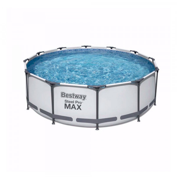Каркасний басейн "Steel Pro Max". 305х76см. Об'єм 4678 літрів. Зливний клапан. Вага 20 кг. Box