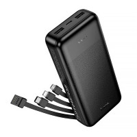 Power Bank HOCO J163A 20000mAh, 4 кабелі, Black, 0.460kg