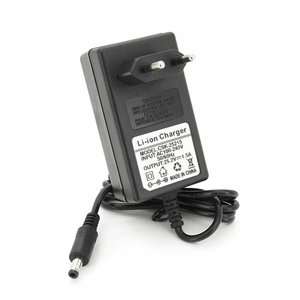 Зарядний пристрій для акумуляторів Li-ion 25,2V,6S,1,5A,штекер 5.5*2.5, індикація