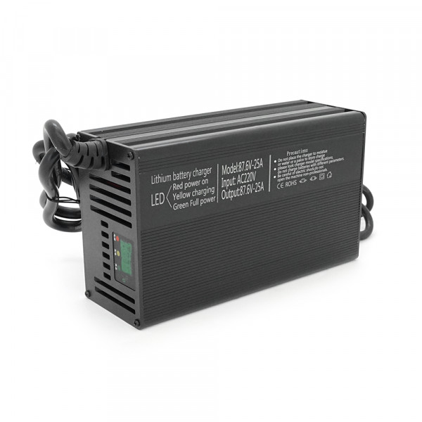 Зарядний пристрій для акумуляторів LiFePo4 72V(87,6V),24S, 25A, 185x88x60mm