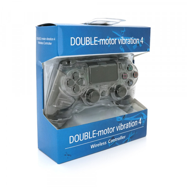 Геймпад Brazzers бездротовий для PS4 Wireless DUALSHOCK 4, роз'єм для навушників, LED light bar, Transparent gray, 3.7V, 600mAh, Blister-box