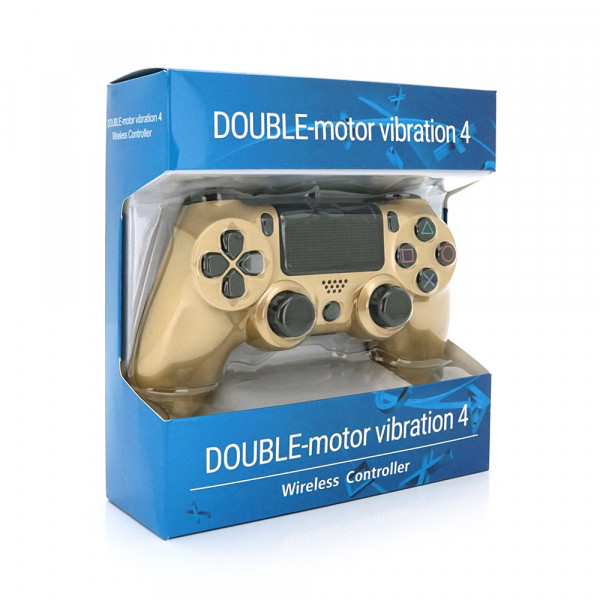 Геймпад Brazzers бездротовий для PS4 Wireless DUALSHOCK 4, роз'єм для навушників, LED light bar, Gold, 3.7V, 600mAh, Blister-box