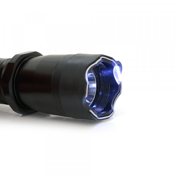 Ліхтар-відлякувач ручний BAILONG BL-288, 1LED, 1 режим + лазер, Li-ion вбудований, Black, IP44, кабель живлення, BOX