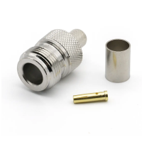Роз'єм N Type Female під обтиск на кабель RG6/RG5/LMR-300/RG304/5D-FB/РК-75 ціна за 1 шт