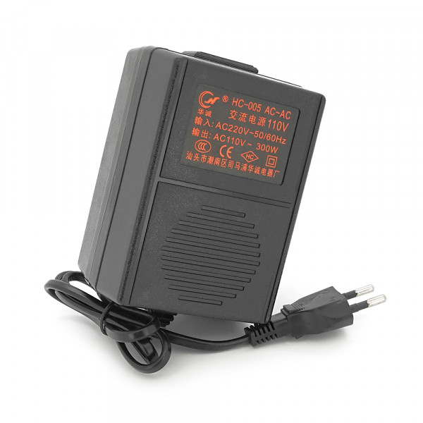 Перетворювач напруги трансформаторний 300W Input 220 V / Output 110V, + універсальна розетка