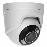 8 Mp IP охоронна відеокамера з гібридним підсвічуванням Ajax TurretCam HL (8 Mp/4 mm) White