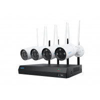 Комплект відеоспостереження з 4 вуличними 8МП WIFI камерами Reolink NVS12-8MB4W (4 вуличні WIFI камери, 4 блоки живлення, WIFI відеореєстратор з HDD 2TB)