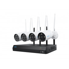 Комплект відеоспостереження з 4 вуличними 8МП WIFI камерами Reolink NVS12-8MB4W (4 вуличні WIFI камери, 4 блоки живлення, WIFI відеореєстратор з HDD 2TB)