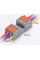 Клема роз'ємна з натискними затискачами 3-провідна DF-2604D, 3-pin, 250V, 32A, 0.2-4.0mm2, 18.8*43.5*15mm, сіра