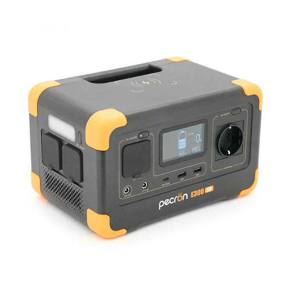 Power station Pecron E300LFP, 288Wh LiFePO4, DC12/24V, 1хAC 220, 2xUSB-18W, 1хUSB-C(100W), wireless 15W, charge 80min, 254×172×154 mm. 4.8kg