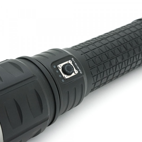 Ліхтар пошуковий PLD-AK138-1-TG LED PM60, 4 режими, power bank 8000mAh(4(2*18650)), IP65, живлення від USB кабелю, 320х135х110мм,1,72кг, Чохол,Black,BOX