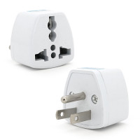 Перехідник на євророзетку TEFAL US White, 3pin, 250V, 10A, в упаковці 20 штук, ціна за штуку, Q1000