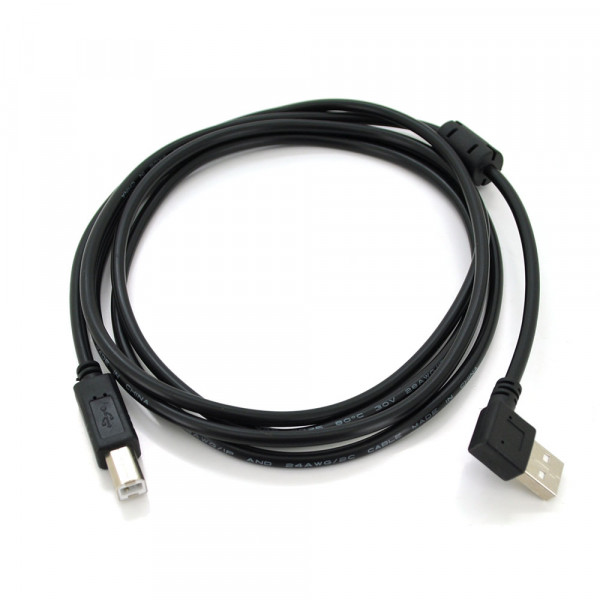 Кабель USB 2.0 RITAR AM/BM, 1.5m, кутовий 90°, чорний