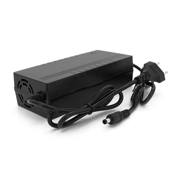 Зарядний пристрій для акумуляторів LiFePo4 36V(43.8V),12S,3A,штекер 5.5*2.5,з індикацією,BOX