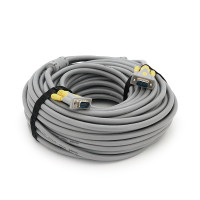 Кабель Merlion VGA 3+6 HIGH SPEED 30m, male to male (тато-тато), 1 ферит, сіро-жовтий, кульок 1080P Q16