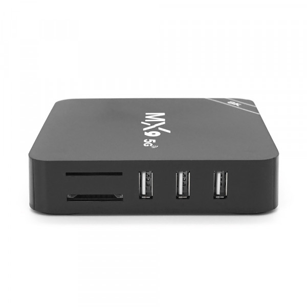 Медіа приставка MX9 4K 4 / 32G Smart TV Box (Android 9.0, ОЗУ 4Гб, 32Гб вбудованої пам'яті, 4-х ядерний процесор Cortex A7, ARM Mali-400 GPU