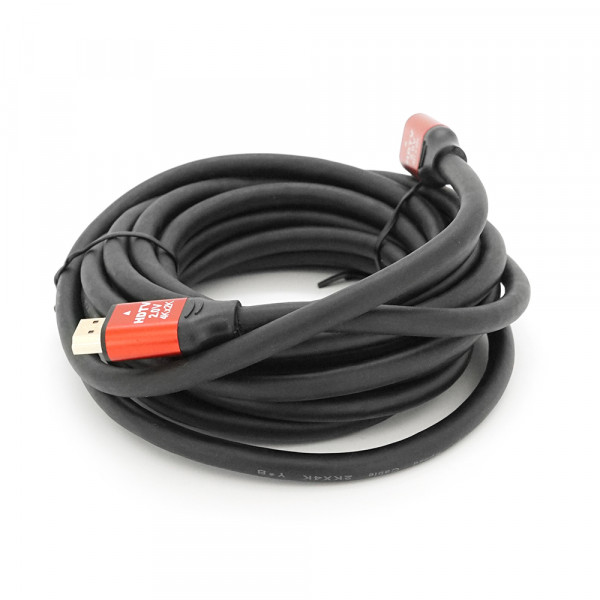 Кабель Merlion HDMI-HDMI V-Link High Speed 5.0m, v2,0, OD-8.2mm, круглий Black, конектор Red, (Пакет)