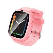 Дитячий смарт годинник Hoco Y106, 4G, GPS, Wi-Fi, HD камера, 1.83" HD-дисплей, дзвінки, відеодзвінки, голосові повідомлення, Pink, Box