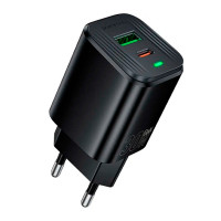 СЗУ BOROFONE BAS85A USB+Type-C, PD30W+Q3.0, Black, Box
