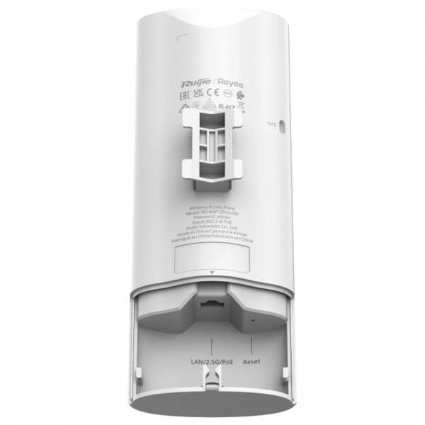 Двохдіапазонна зовнішня точка доступу Wi-Fi 7 Ruijie Reyee RG-RAP72Pro-OD, 1х10/100/1000/2500 Base-T port, IEEE 802.3at