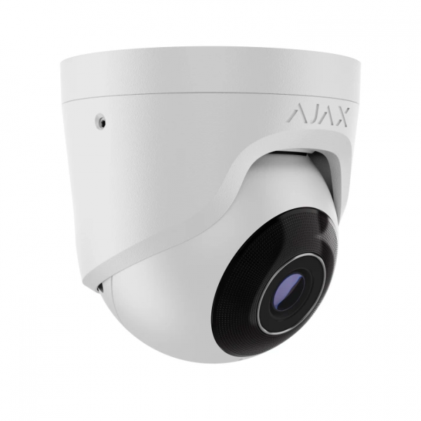 8 Mp дротова охоронна IP-камера Ajax TurretCam (8 Mp/4 mm) White