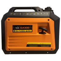 Генератор інверторний бензин NIC IG4300I, однофазний 220V, 50Hz, 3.2KW, мідна обмотка, ручний пуск, об'єм 5л. 23кг