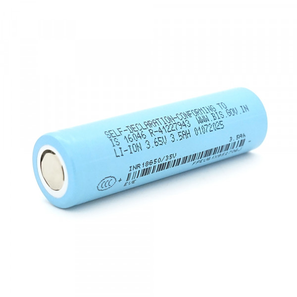 Акумулятор 18650 Li-Ion EVE 3500mAh 35V 3c 3.5A, 4.2/3.6/2.5V,  Blue